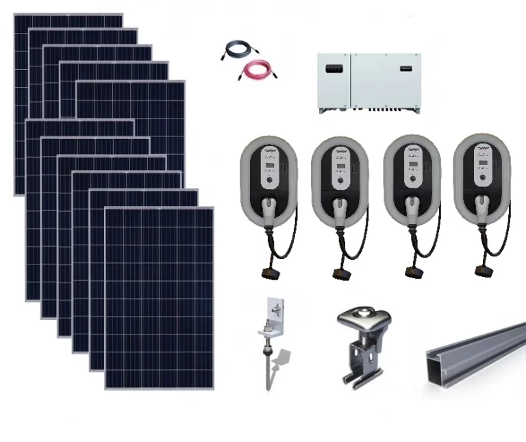 Pachet Sistem on-grid 27kWp Huawei + 4 x Statie de incarcare Ratio Electric Olanda 22kW raza solar